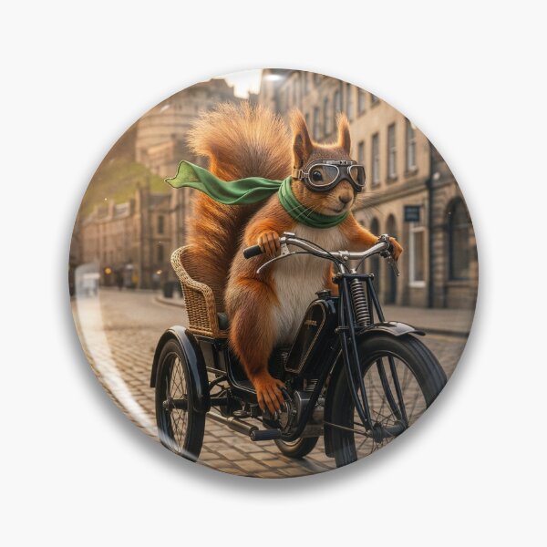 Item preview, Red Squirrel Rides Down Edinburgh's Royal Mile designed and sold by Tridentulus.