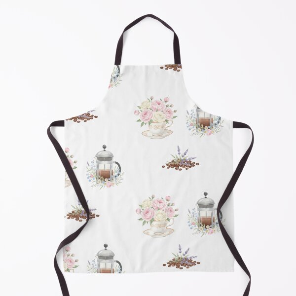 Item preview, Romantic Garden Coffee: Watercolor Floral Teacup and French Press Set designed and sold by NonditStudio.