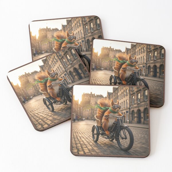 Item preview, Red Squirrel Rides Down Edinburgh's Royal Mile designed and sold by Tridentulus.