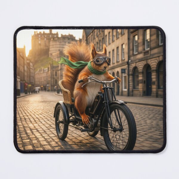 Item preview, Red Squirrel Rides Down Edinburgh's Royal Mile designed and sold by Tridentulus.