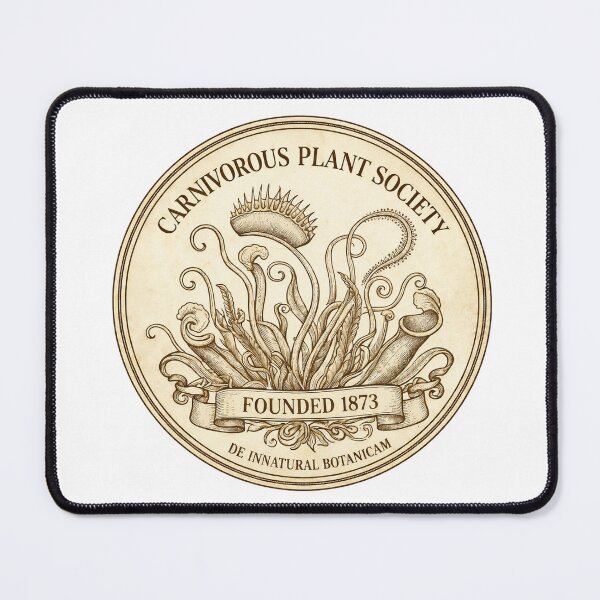 Item preview, Carnivorous Plant Society – Vintage Botanical Science Emblem (1873 Edition designed and sold by EnR-designs.