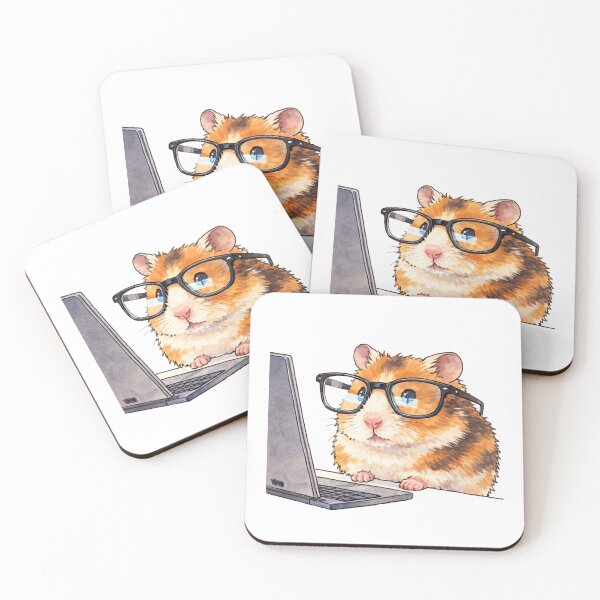 Item preview, Studious Hamster at Work designed and sold by nandemo-ya.