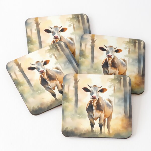 Item preview, Young Cow in Forest designed and sold by CalmnessbyChoice.