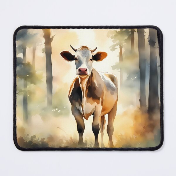 Item preview, Young Cow in Forest designed and sold by CalmnessbyChoice.