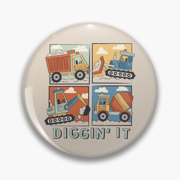 Item preview, Diggin’ It – Colorful Construction Trucks designed and sold by OHBOY! Handmade.