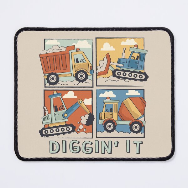 Item preview, Diggin’ It – Colorful Construction Trucks designed and sold by OHBOY! Handmade.
