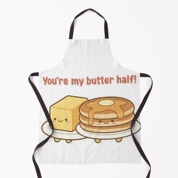 Item preview, Cute Pancakes and Butter Valentine Sticker - You're My Butter Half Pun designed and sold by GroundUpCo.