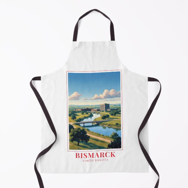 Item preview, Bismarck North Dakota Cityscape Art designed and sold by MapMyMiles.