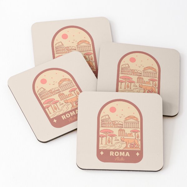 Item preview, Roma Italy Travel Badge Colosseum St Peters Basilica and Roman Ruins designed and sold by InvestingRoad.
