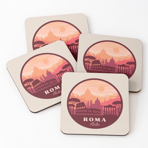 Item preview, Roma Italy Travel Badge Colosseum St Peters Basilica and Roman Ruins designed and sold by InvestingRoad.