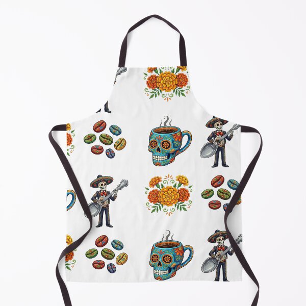 Item preview, Day of the Dead Coffee Celebration: Sugar Skull Mug and Mariachi Skeleton designed and sold by NonditStudio.