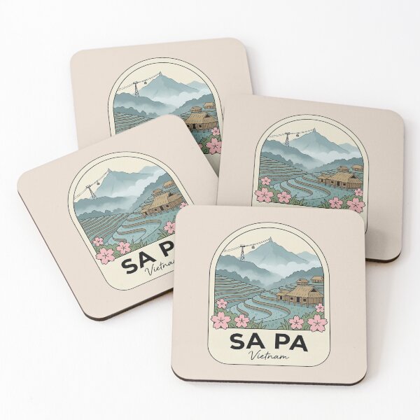 Item preview, Sa Pa Vietnam Travel Badge, Rice Fields Terraces and Fansipan Mountain Cable Car designed and sold by InvestingRoad.