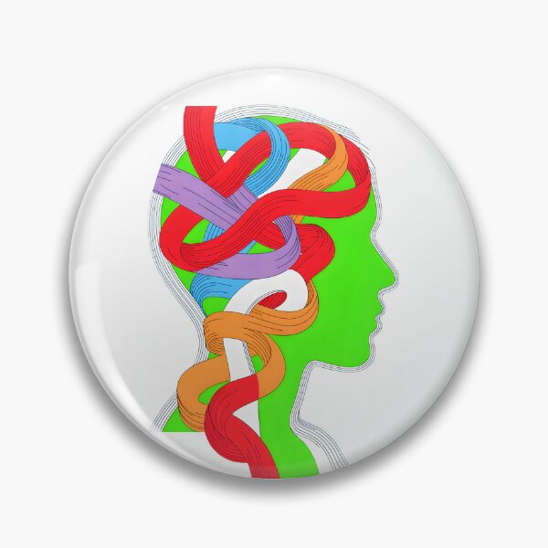 Item preview, Tangled Mind - Colorful Chaos Psychology Art designed and sold by Dakson Design - Fantasy Art.