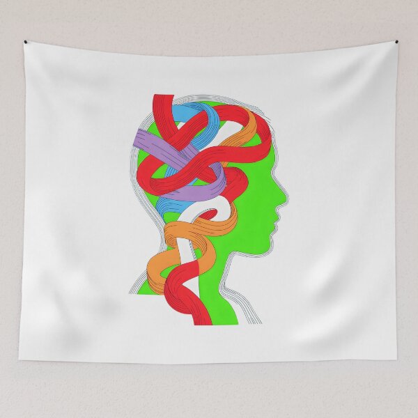 Item preview, Tangled Mind - Colorful Chaos Psychology Art designed and sold by Dakson Design - Fantasy Art.