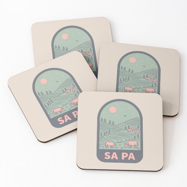 Item preview, Sa Pa Vietnam Travel Badge, Rice Fields Terraces and Fansipan Mountain Cable Car designed and sold by InvestingRoad.