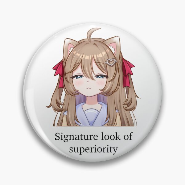Item preview, Neuro Sama smug face meme signature look of superiority  designed and sold by Kate27sun.