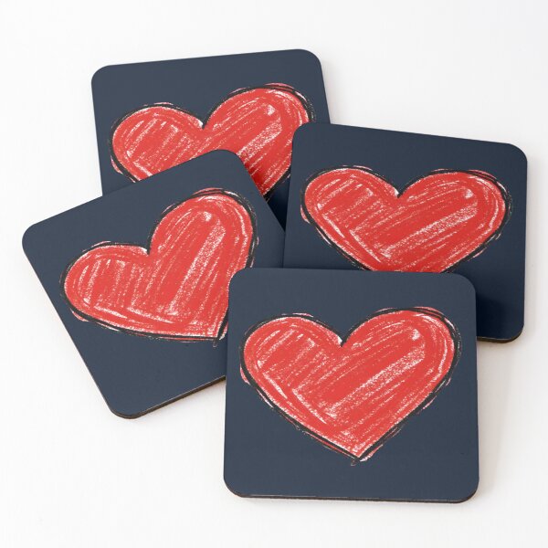 Item preview, Imperfect Hand Drawn Red Heart - Cute Crayon Sketch designed and sold by Dakson Design - Fantasy Art.