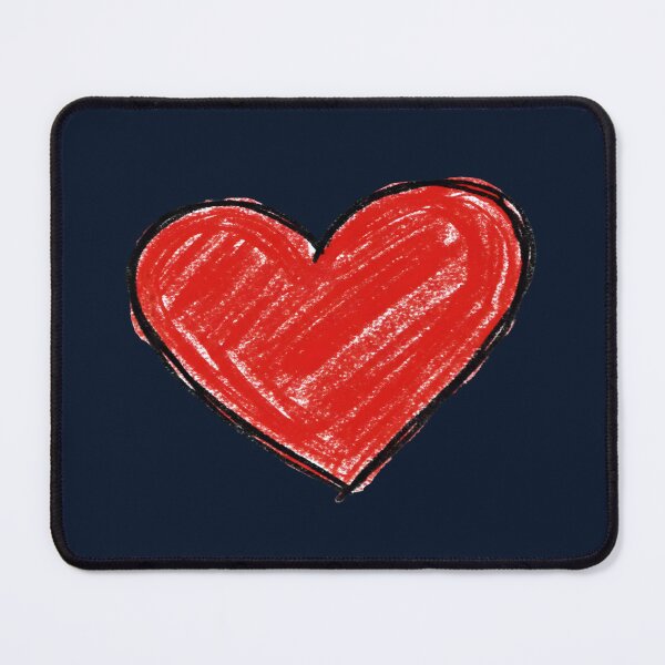 Item preview, Imperfect Hand Drawn Red Heart - Cute Crayon Sketch designed and sold by Dakson Design - Fantasy Art.