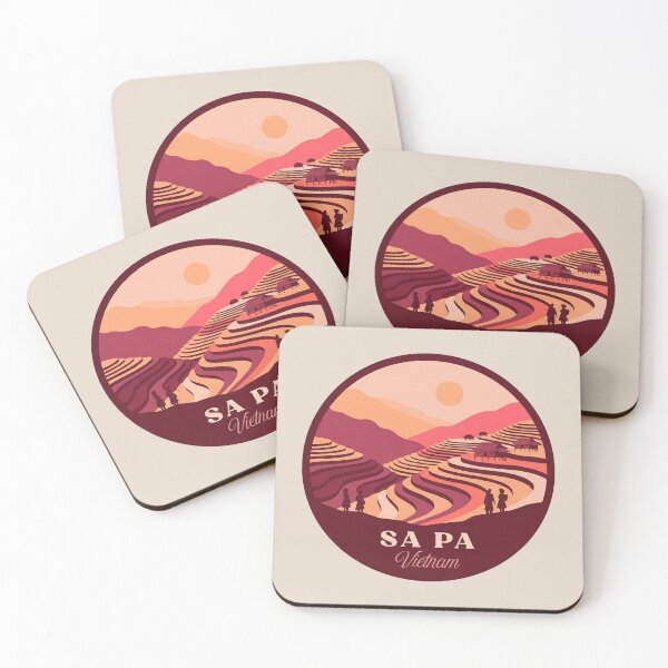 Item preview, Sa Pa Vietnam Travel Badge, Rice Fields Terraces and Fansipan Mountain Cable Car designed and sold by InvestingRoad.