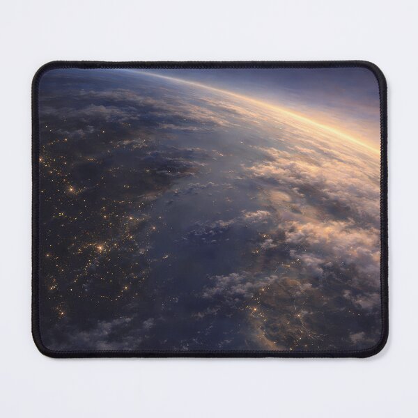 Item preview, Earth at Dawn from Above | Planetary Space Art designed and sold by UniqueArts23.