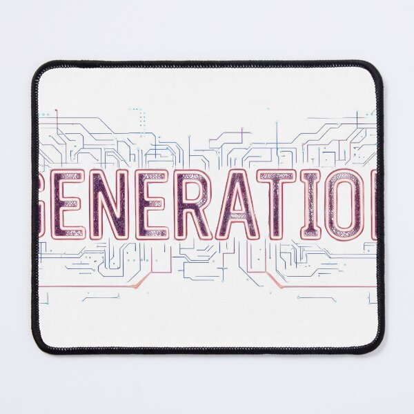 Item preview, Pink neon word generation on black with circuit trace graphics designed and sold by Creative88Art.