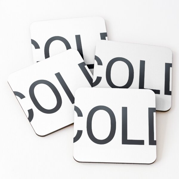 Item preview, Glossy dark letters spelling COLD on a pure black background designed and sold by Creative88Art.