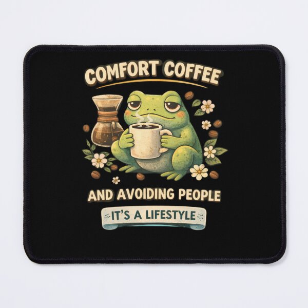 Item preview, Comfort Coffee Frog – Funny Coffee Lover Illustration, Introvert Humor, Cozy Caffeine Ae designed and sold by CosmicSplendor.