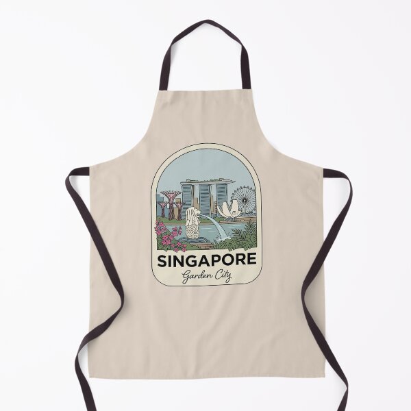 Item preview, Singapore Garden City Travel Badge with Merlion and Marina Bay Sands Skyline designed and sold by InvestingRoad.