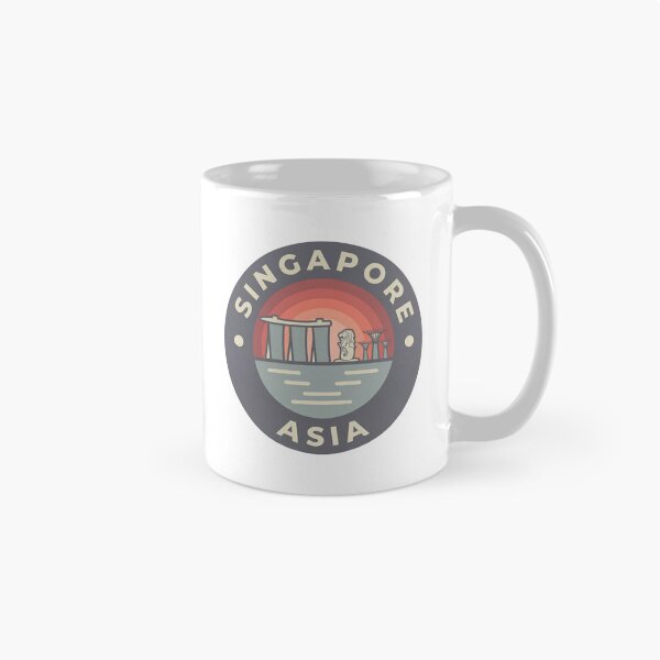 Item preview, Singapore Garden City Travel Badge with Merlion and Marina Bay Sands Skyline designed and sold by InvestingRoad.
