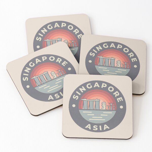 Item preview, Singapore Garden City Travel Badge with Merlion and Marina Bay Sands Skyline designed and sold by InvestingRoad.