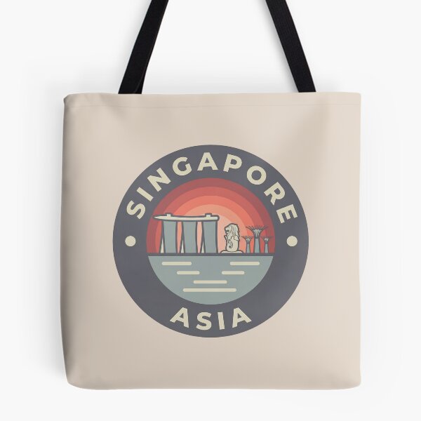 Item preview, Singapore Garden City Travel Badge with Merlion and Marina Bay Sands Skyline designed and sold by InvestingRoad.