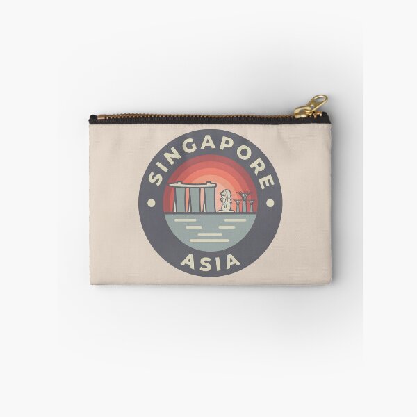 Item preview, Singapore Garden City Travel Badge with Merlion and Marina Bay Sands Skyline designed and sold by InvestingRoad.