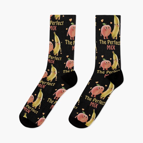 Item preview, The Perfect Mix - Cute Banana and Peach Couple designed and sold by Anyshca.