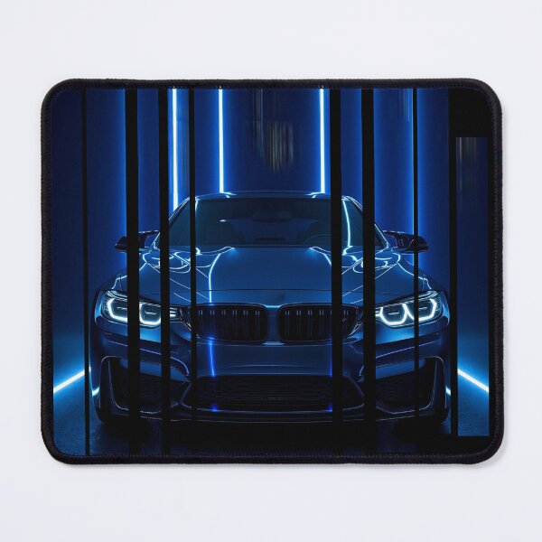 Item preview, B.W G8 Inspired Design New Face of Power aggressive grille front shot, neon blue streaks 8 designed and sold by Neon G.