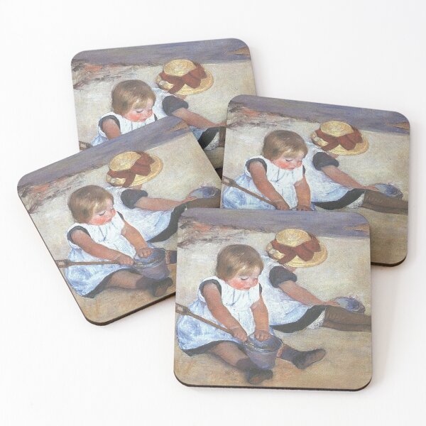 Item preview, Children Playing on the Beach designed and sold by tomorrowsart.