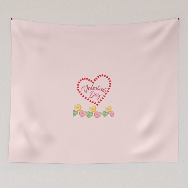 Item preview, Candy Hearts Valentines Day Love Typography Art designed and sold by PhantomArtStore.