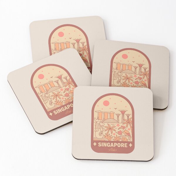 Item preview, Singapore Garden City Travel Badge with Merlion and Marina Bay Sands Skyline designed and sold by InvestingRoad.