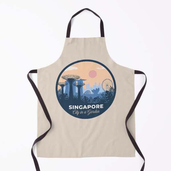 Item preview, Singapore Garden City Travel Badge with Merlion and Marina Bay Sands Skyline designed and sold by InvestingRoad.