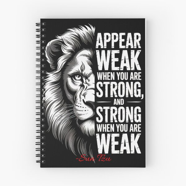 Item preview,  Appear Weak, Be Strong (Sun Tzu) Lion Quote designed and sold by Enea Kelo.