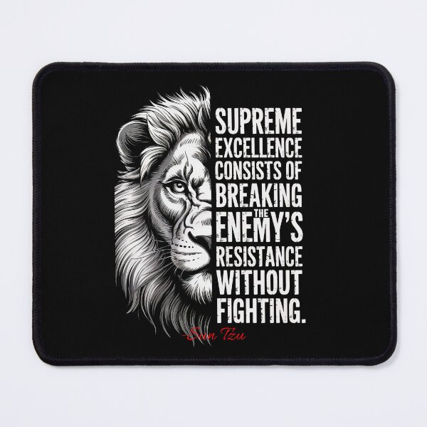 Item preview, Supreme Excellence (Sun Tzu) Lion Quote Poster designed and sold by Enea Kelo.