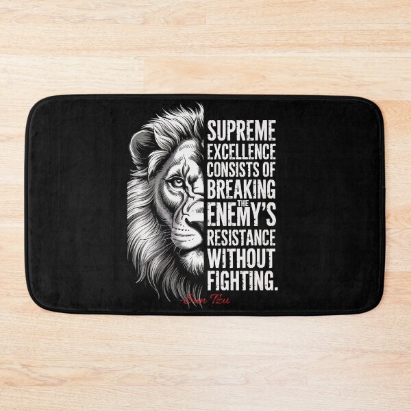Item preview, Supreme Excellence (Sun Tzu) Lion Quote Poster designed and sold by Enea Kelo.