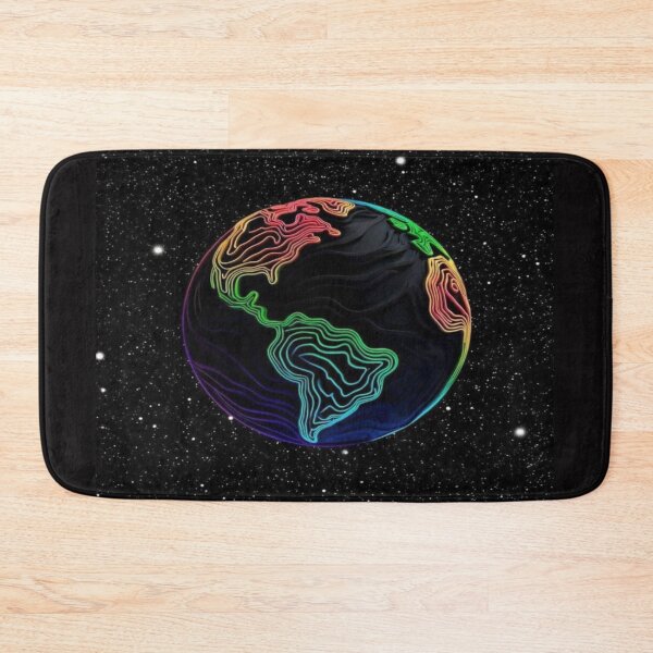 Item preview, Drawing of abstract colorful  world map  designed and sold by NivyasArtistry.