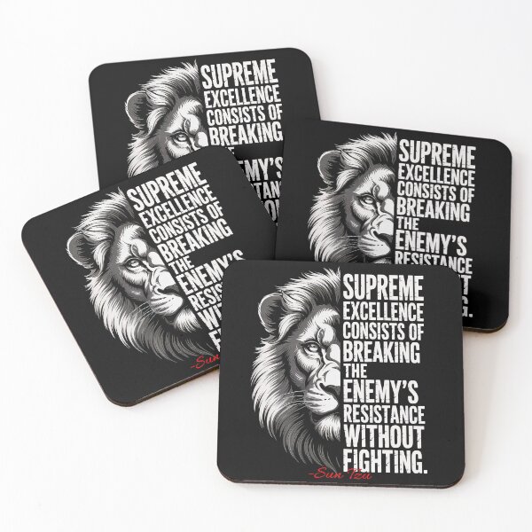 Item preview, Supreme Excellence (Sun Tzu) Lion Quote Poster designed and sold by Enea Kelo.