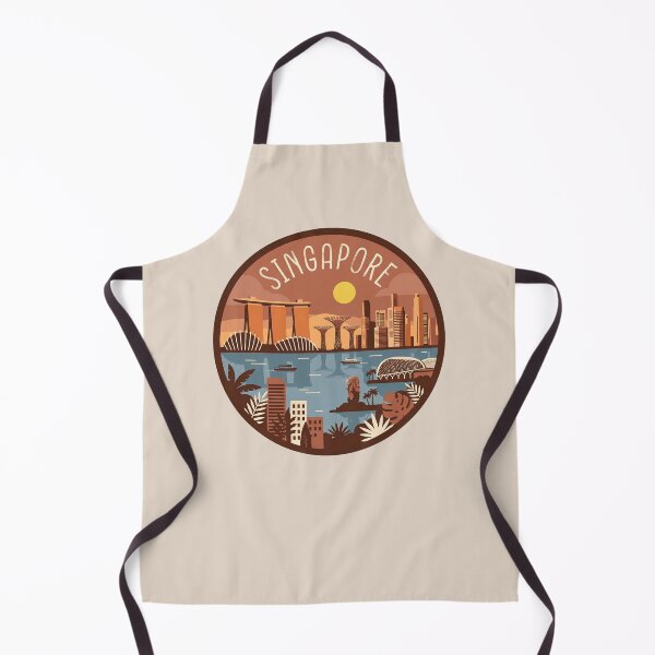 Item preview, Singapore Garden City Travel Badge with Merlion and Marina Bay Sands Skyline designed and sold by InvestingRoad.