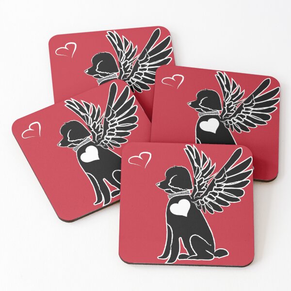 Item preview, Copy of Black Dog Angel on Red Background designed and sold by Digitalmyth's Designs.