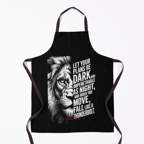 Item preview, Plans Dark as Night (Sun Tzu) Lion Quote designed and sold by Enea Kelo.