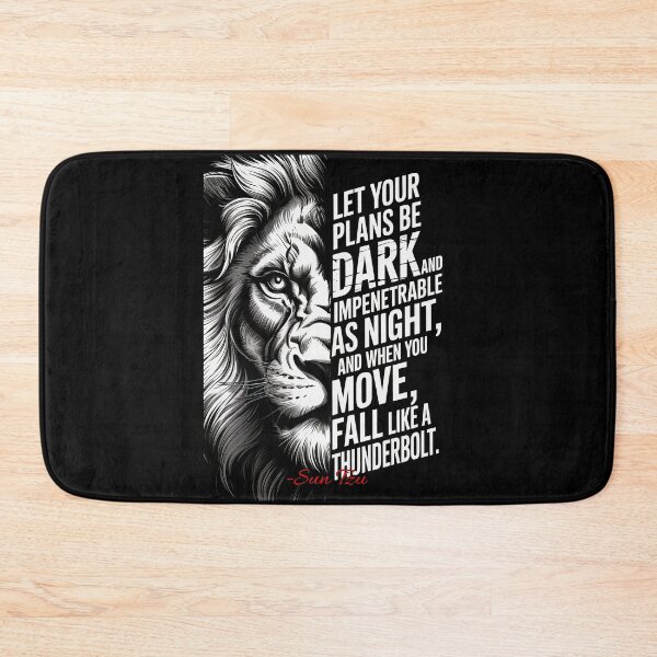 Item preview, Plans Dark as Night (Sun Tzu) Lion Quote designed and sold by Enea Kelo.