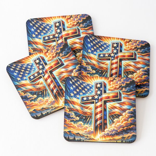 Item preview, Patriotic Christian Cross with American Flag  designed and sold by Matty69TeeS.