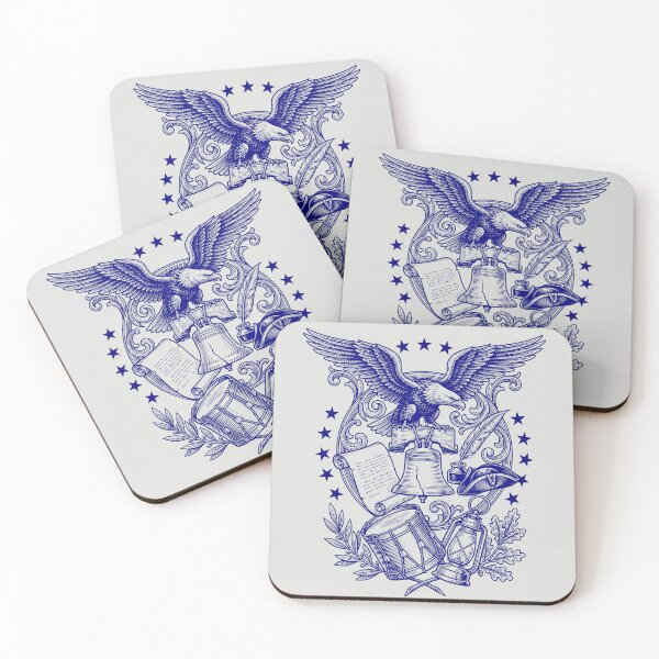 Item preview, Navy Blue USA 250th Anniversary - Vintage Blueprint Style designed and sold by DigitalGlade.
