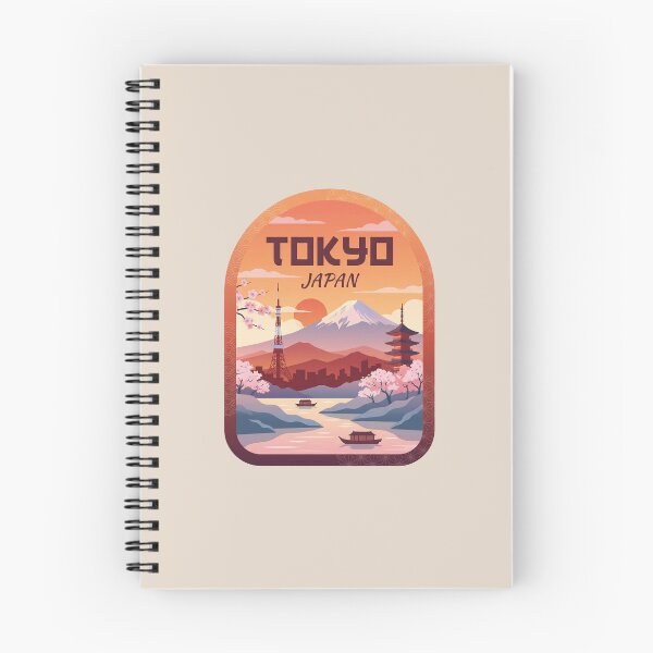 Item preview, Tokyo Japan Badge, Mt Fuji, Tokyo Tower, Sakura Cherry Blossoms designed and sold by InvestingRoad.